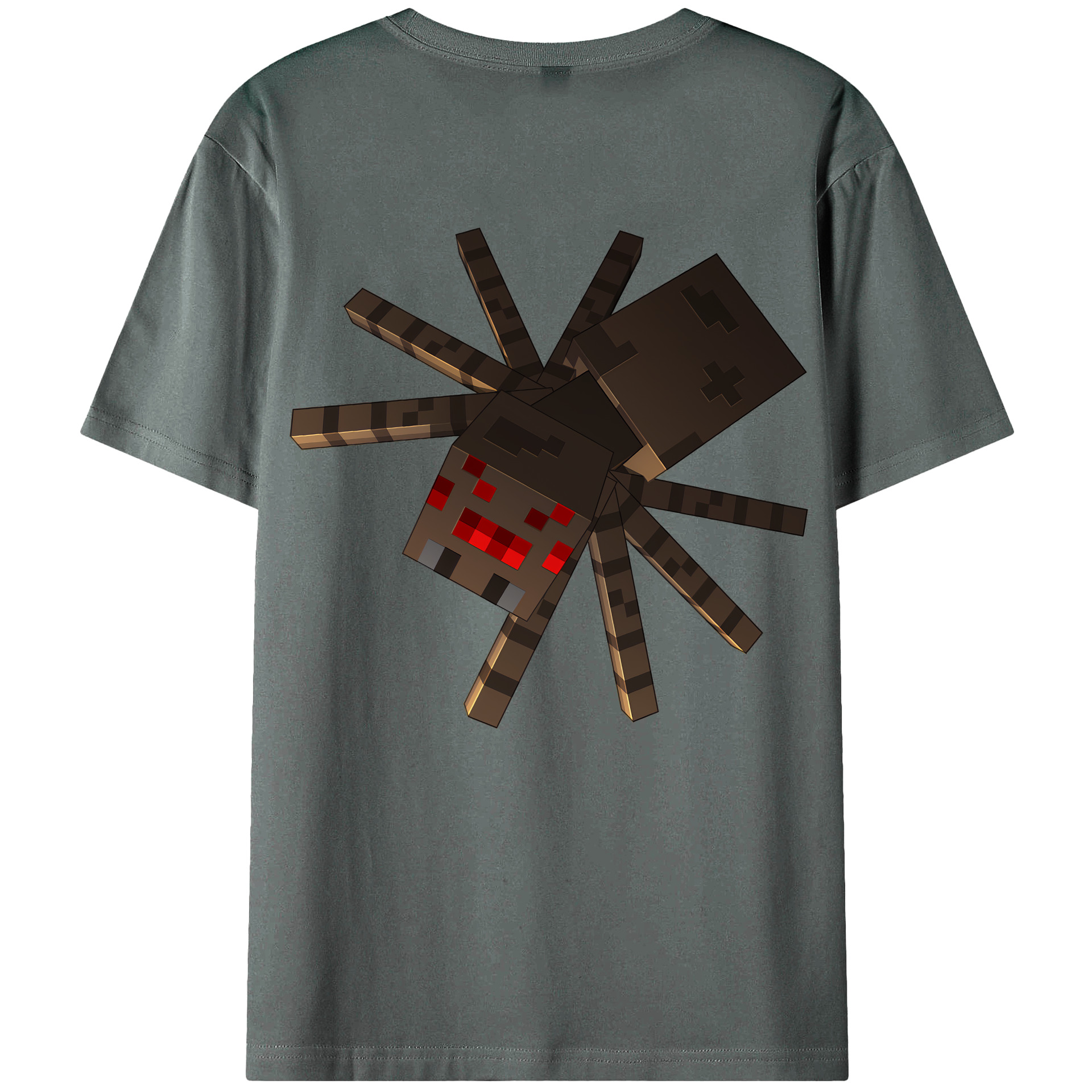 （画像用） マインクラフト ブロックの世界 Minecraft MC Block world 綿100％ メンズ半袖Tシャツ（バックプリント） 通気性